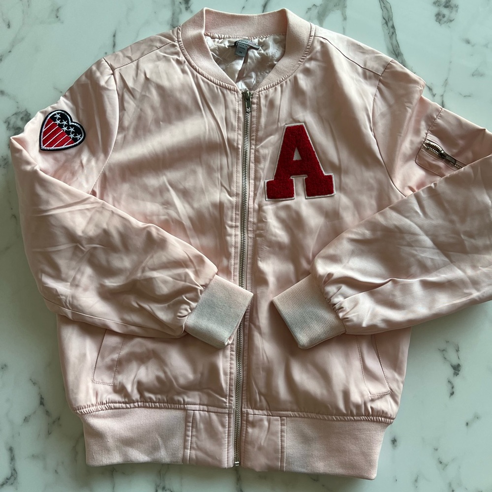 Casting LA pink bomber jacket